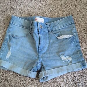 SO Blue Jean Shorts Distressed Cut-Off Style